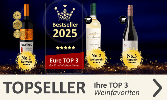 Meistverkaufte rumänische Weine – Bestseller Rotwein, Weißwein und Rosé aus Rumänien