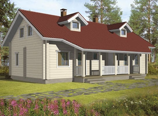 Holzhäuser in Sachsen-Anhalt bauen - Wernigerode - Zweifamilienhaus in Blockbauweise -  Blockhaus als Doppelhaus - Holzbau - Hausbau  