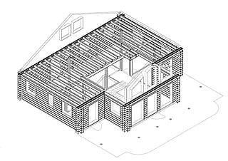 Blockhaus mit Planung