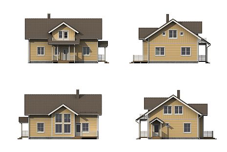 Entwurfsplanung  - Blockhaus als  Einfamilienhaus auf zwei Ebenen - Hausbau - Niedrigenergiehaus - Niedersachsen - Göttingen - Energiesparhaus