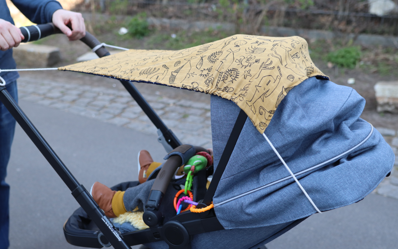 Sonnensegel für den Kinderwagen nähen - DIY Eule