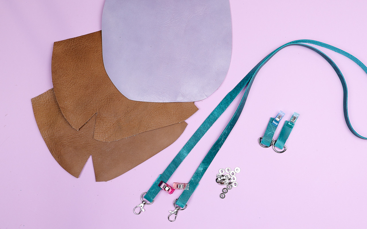 Leder nähen mit der Nähmaschine DIY Eule