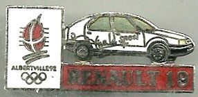 Renault 19 "J.O Alberville 92" : Base chromée / C COJO 1991 / 34,5x15 mn