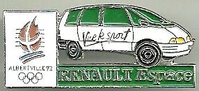 Renault Espace "J.O Alberville 92" : Base chromée / C COJO 1992 / 35x15,5 mn