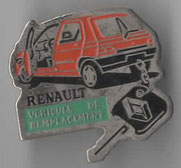 Renault véhicule de remplacement : Base chromée / 25x24.5 mm / Winner + tél