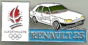 Renault 25 "J.O Alberville 92" : Base chromée / C COJO 1992 / 35x16,5 mn