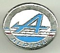 Logo Alpine : Base chromée / 14,5x12,5 mn