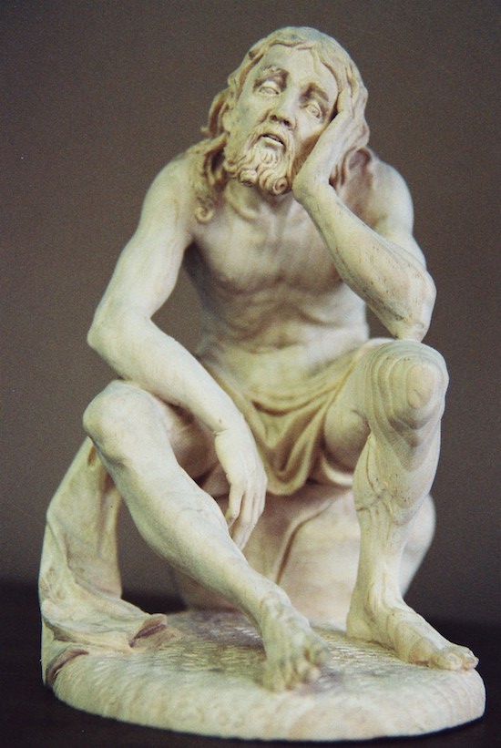 Sitzender Christus / Ecce Homo - Lindenholz, 25 cm