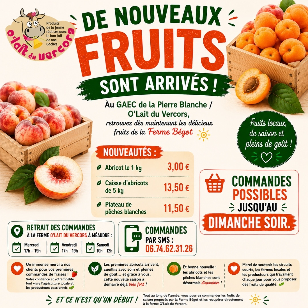 🍑🍑 DE NOUVEAUX FRUITS SONT ARRIVÉS ! 🍑🍑
