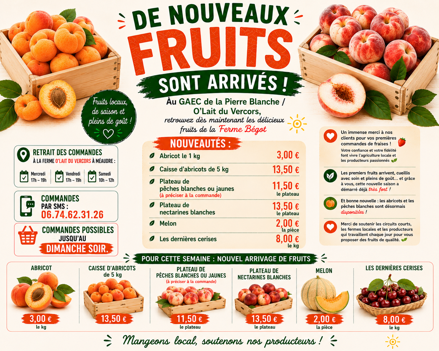 Nouveau fruits de la semaine