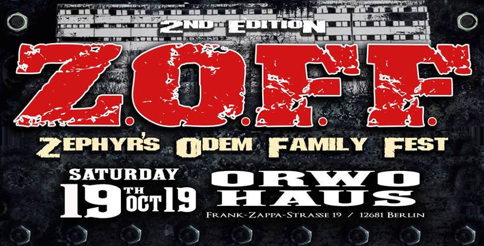 Tipp 10: Sa, 19.10., ab 18 Uhr:  Z.O.F.F – zweite Auflage des Zephyr’s Odem Family Festes. Ein Abend voller Trash, Progressive, Death und Black Metal im ORWOhaus 