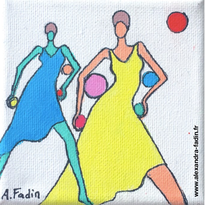 Femmes Planètes acrylique 1