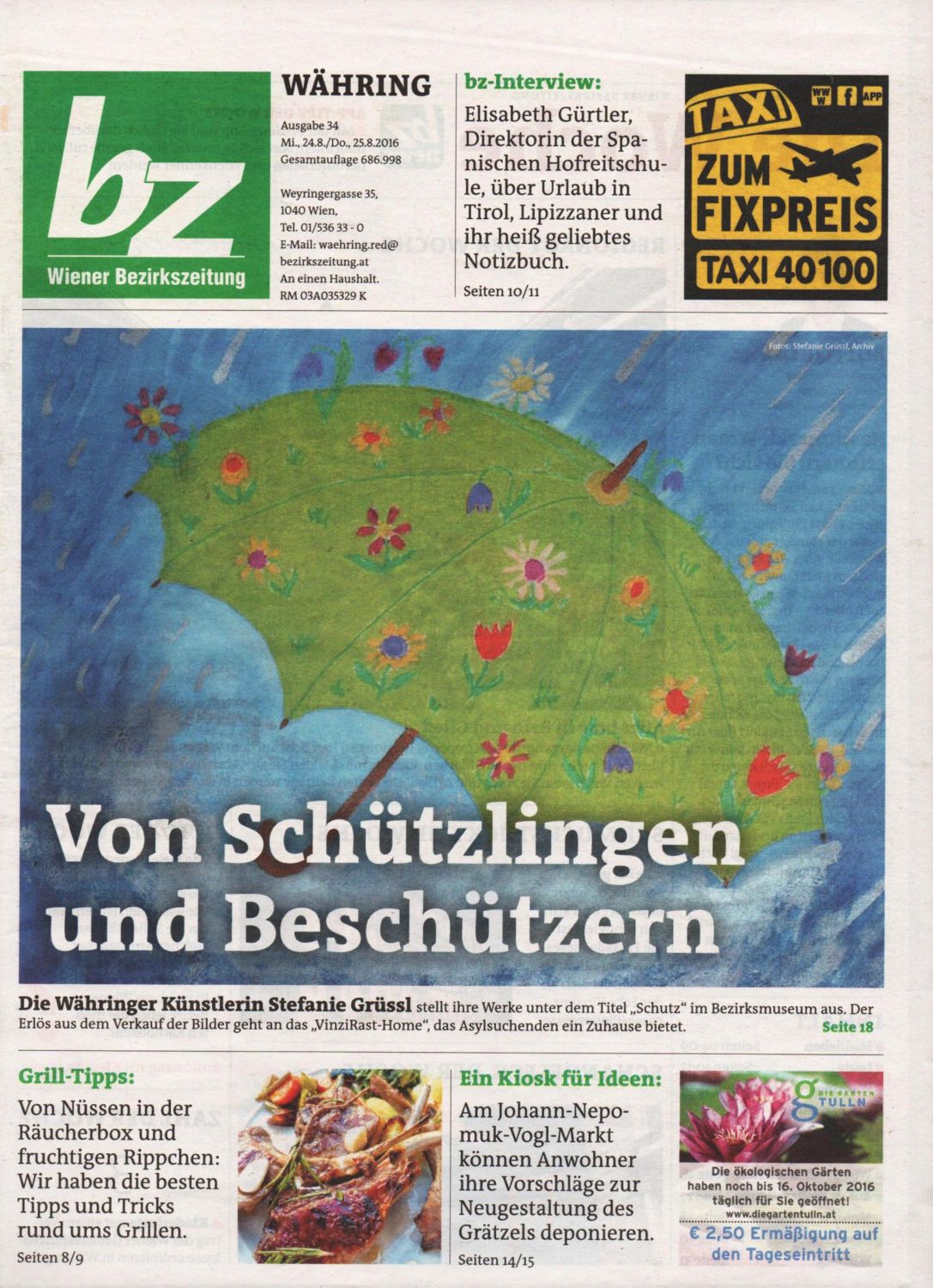 Bezirkszeitung 34-2016, Cover