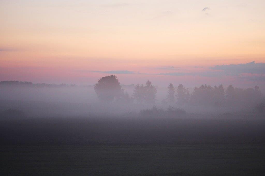 Nebelige Phase vor dem Sonnenaufgang