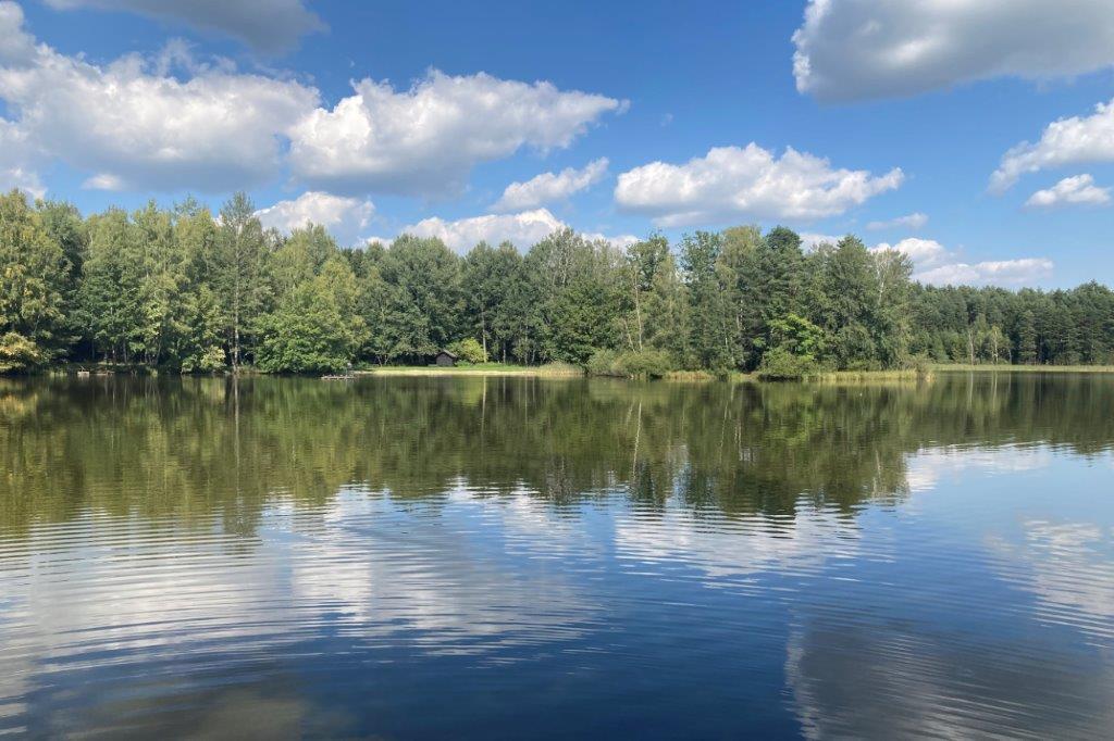 Wolken, Strand, Sonne, Naturwasser im Mitterteich