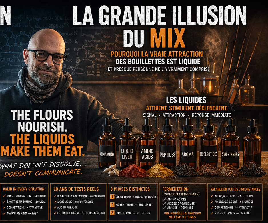 Bouillettes Carpe : le mix est-il vraiment si important ? Le rôle décisif des attractants liquides