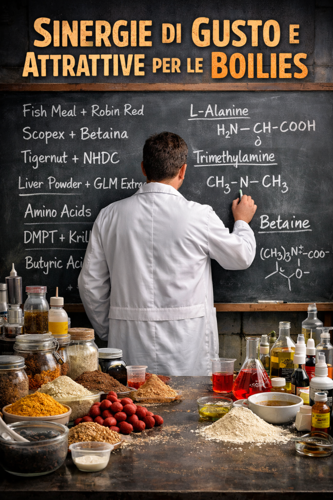Sinergie tra ingredienti nelle boilies: perché alcune ricette funzionano e altre sono solo un insieme di farine e attrattori