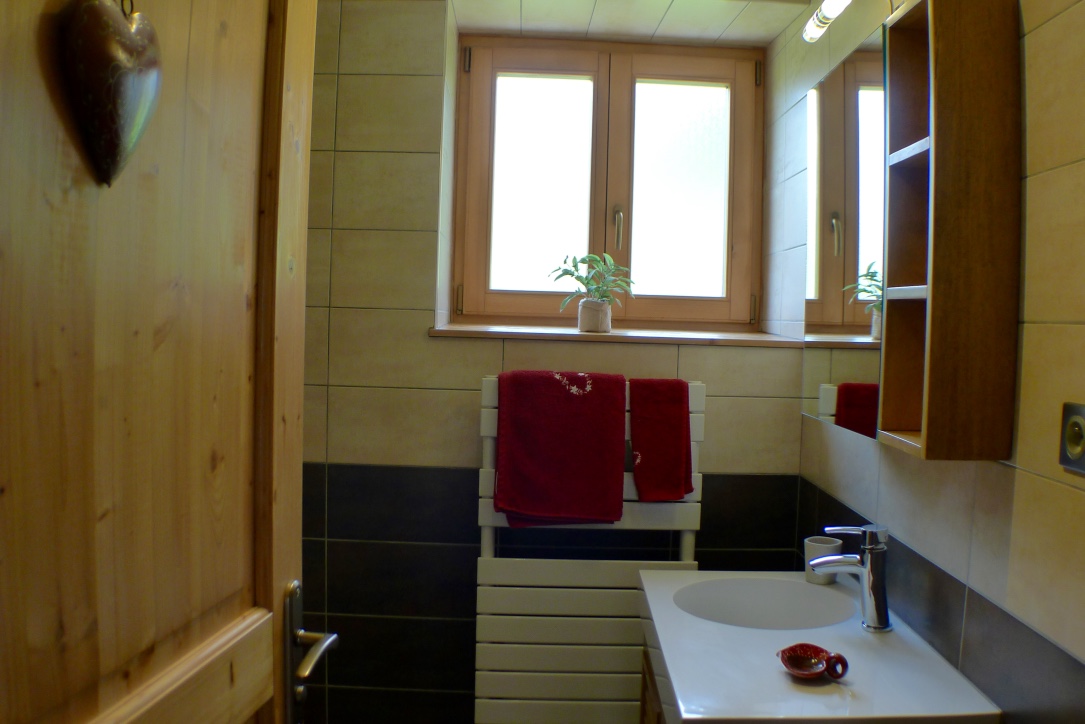 Salle de bains avec baignoire