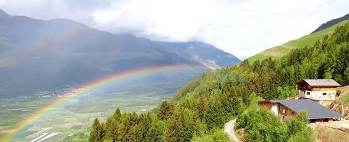 herrliche Aussicht auf Thoma Philipps Hof: dem Psegghof