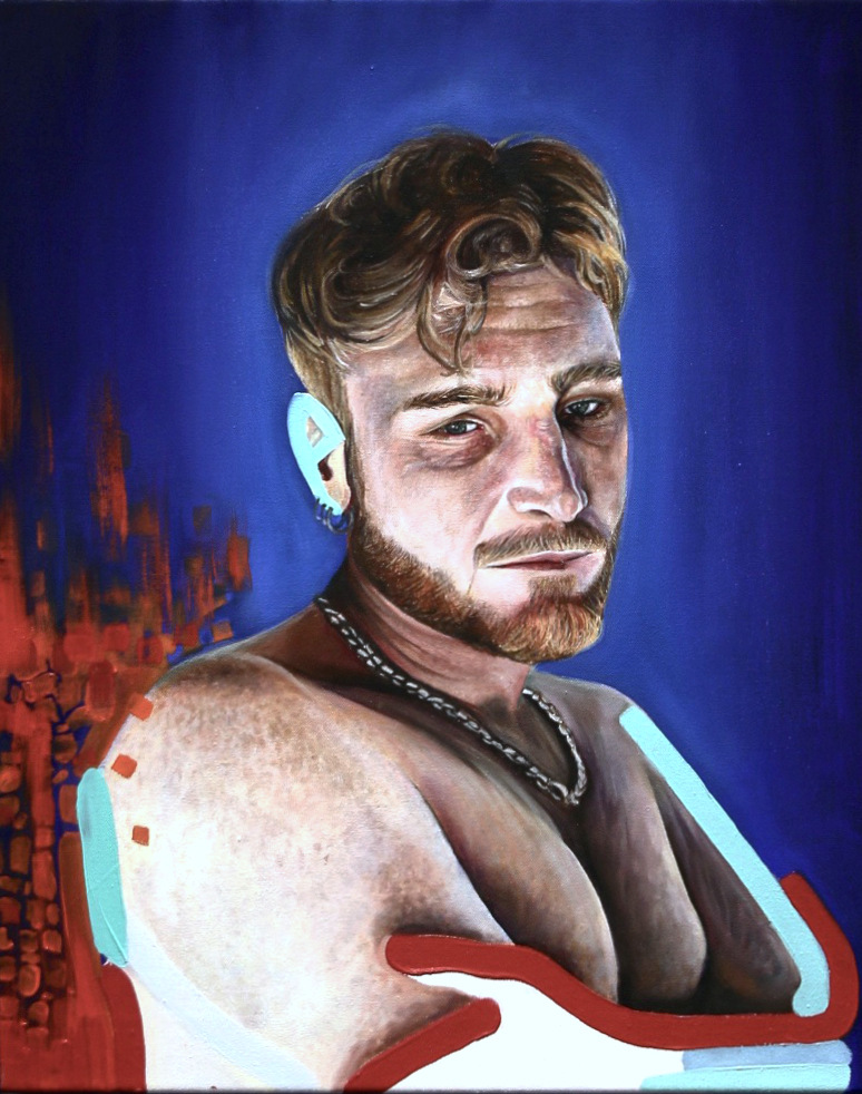  „the sad boys club“ 1, 2024, Öl auf Leinwand, 70 x 50cm