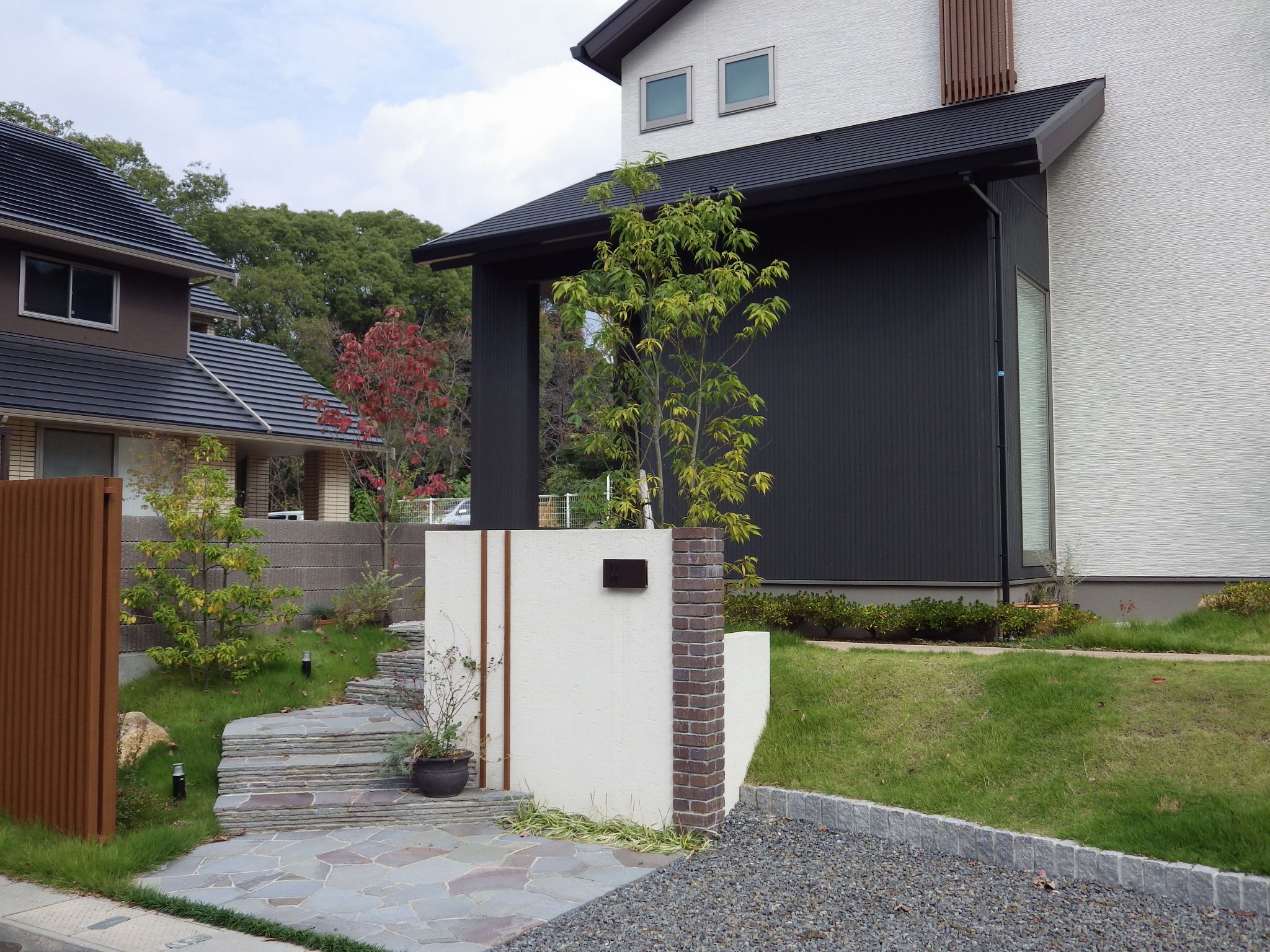 外構　エクステリア　カーポート　フェンス　ブロック　岡山市