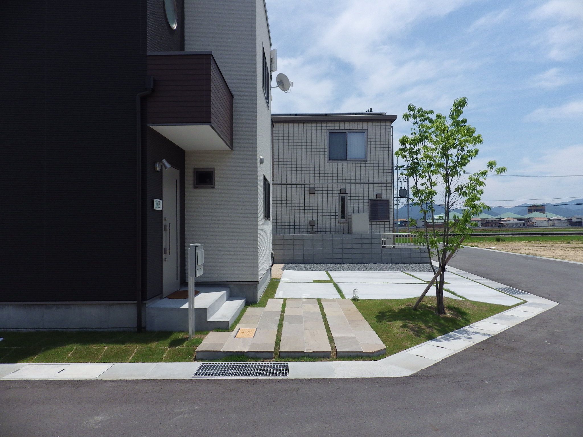 外構　エクステリア　石張り　岡山市