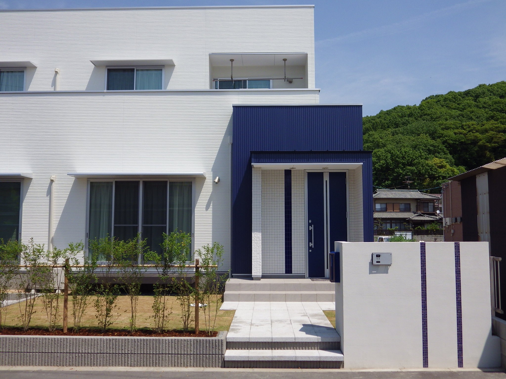 外構　エクステリア　ブロック塀　タイル　岡山市