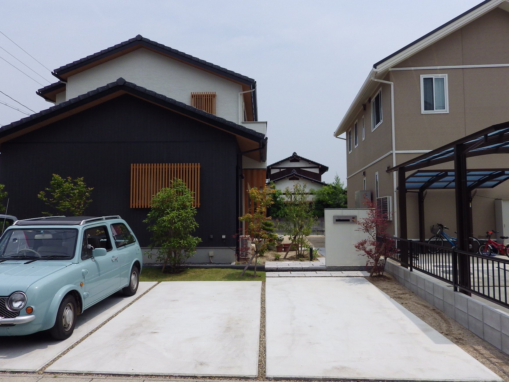 外構　エクステリア　和風庭　石張り　倉敷市