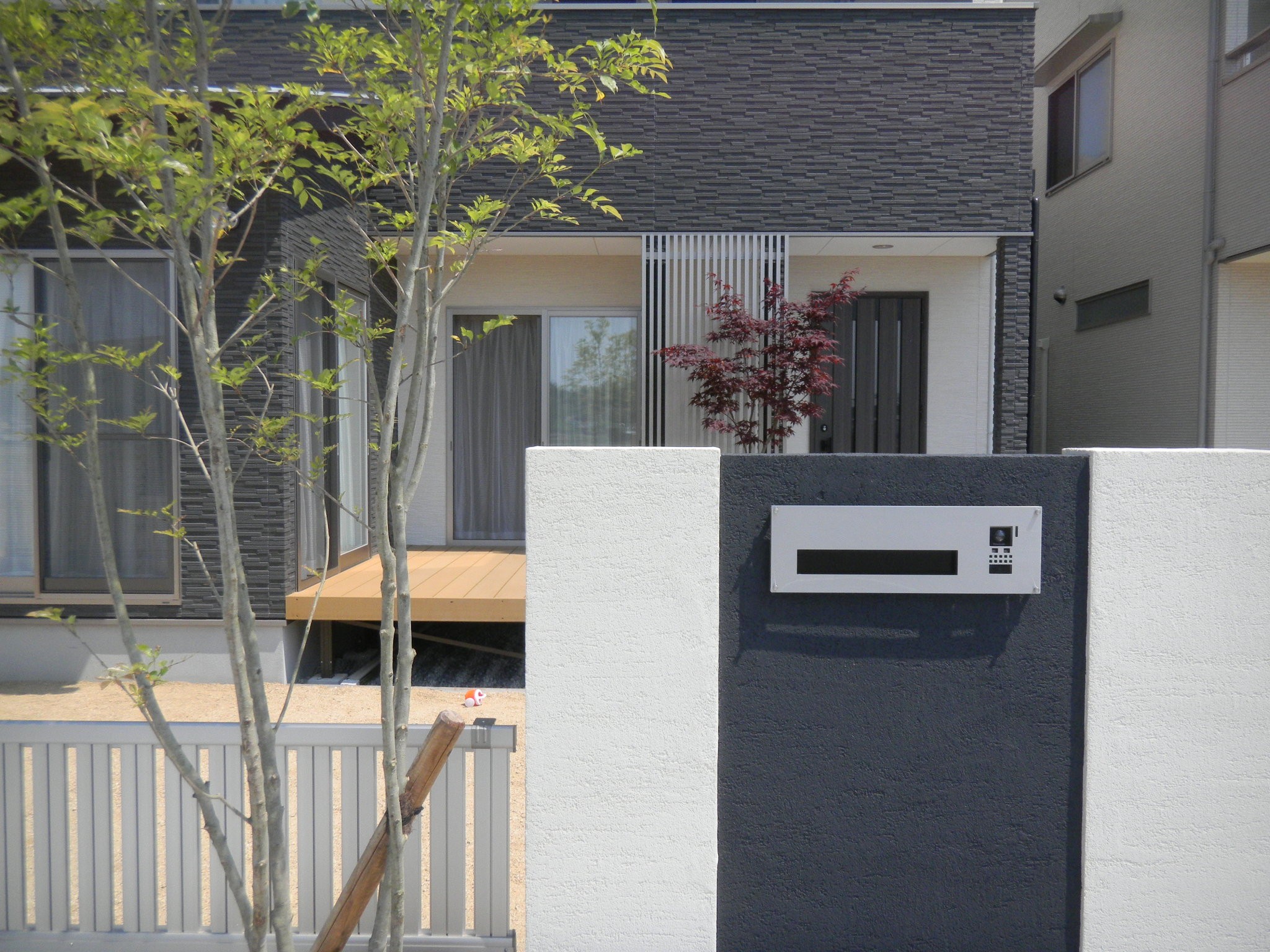 外構　エクステリア　カーポート　ブロック塀　フェンス　コンクリート平板　岡山市