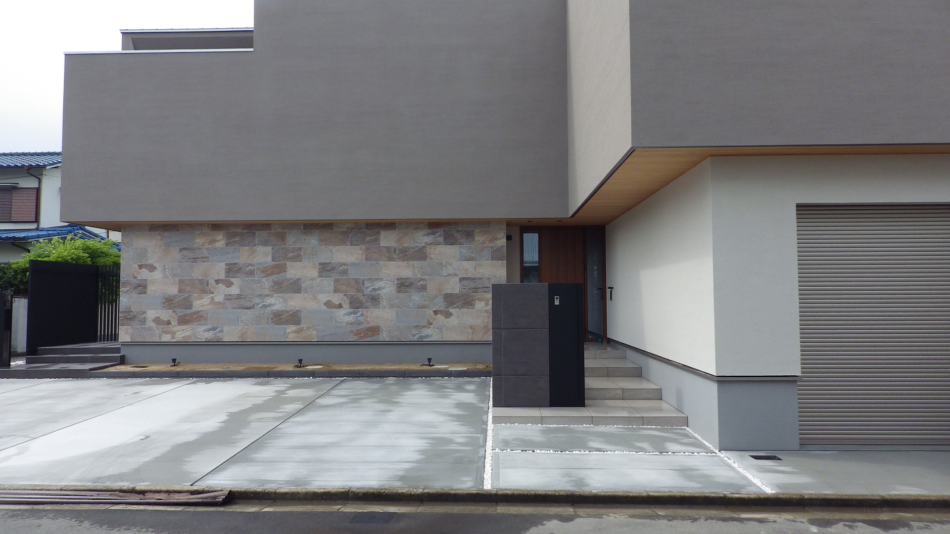 外構　エクステリア　ブロック　フェンス　タイル　岡山市