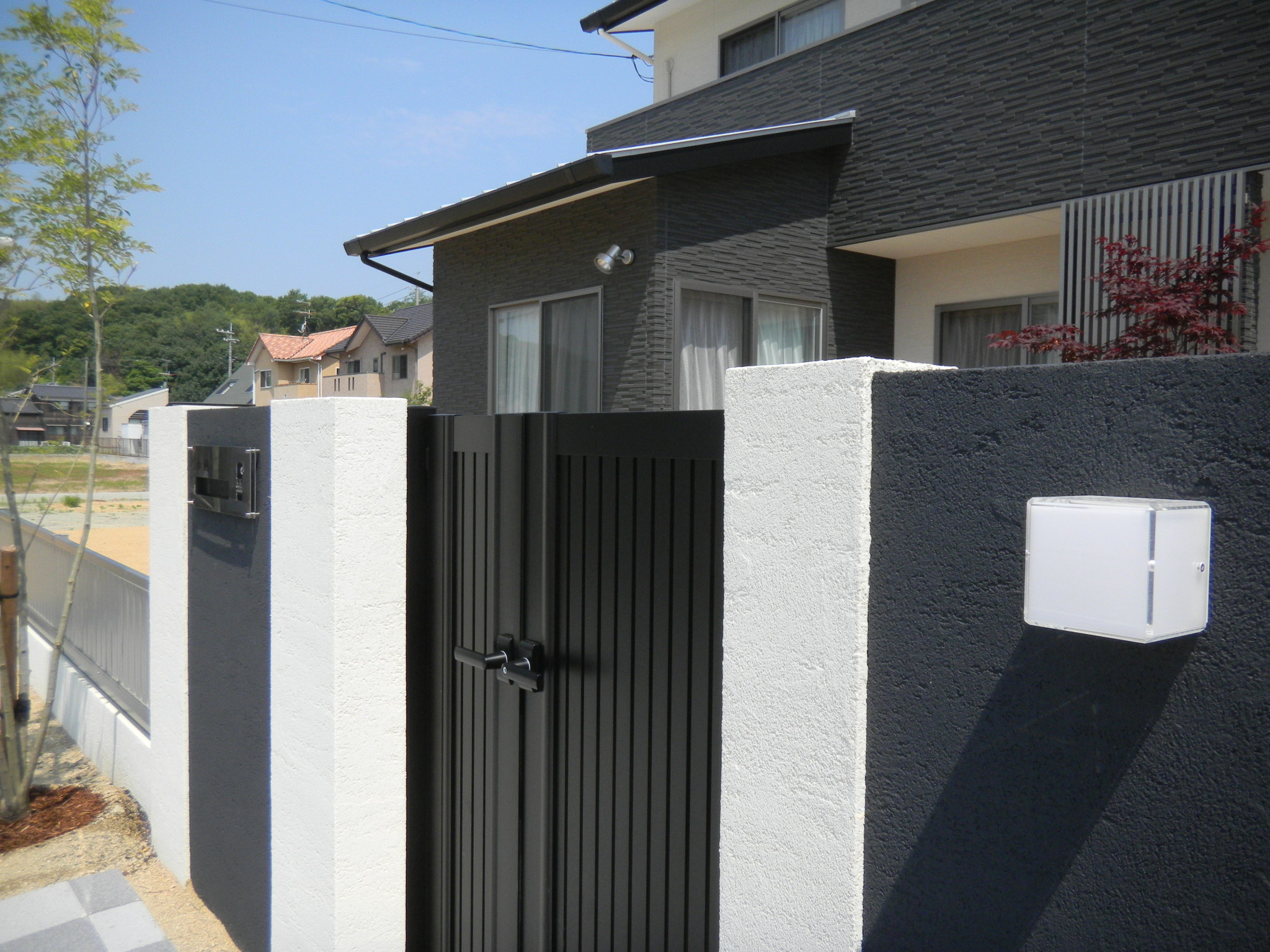 外構　エクステリア　カーポート　ブロック塀　フェンス　コンクリート平板　岡山市