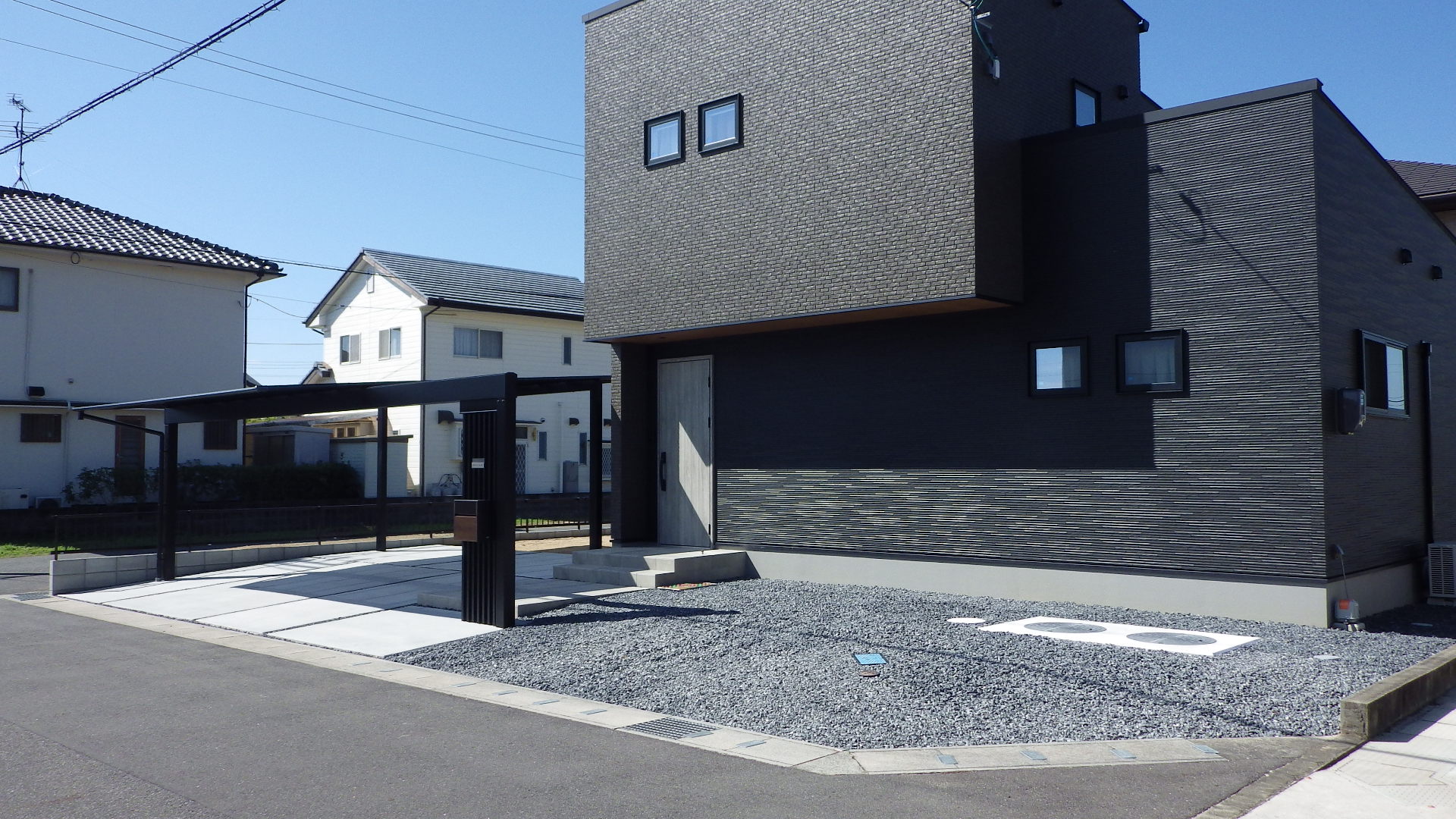外構　エクステリア　カーポート　ブロック　フェンス　瀬戸内市