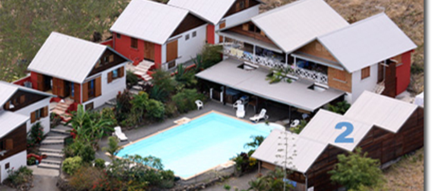 Location of bungalow #2 – Le Cardinal des Grands Bleus residence, Saint-Leu, Reunion Island