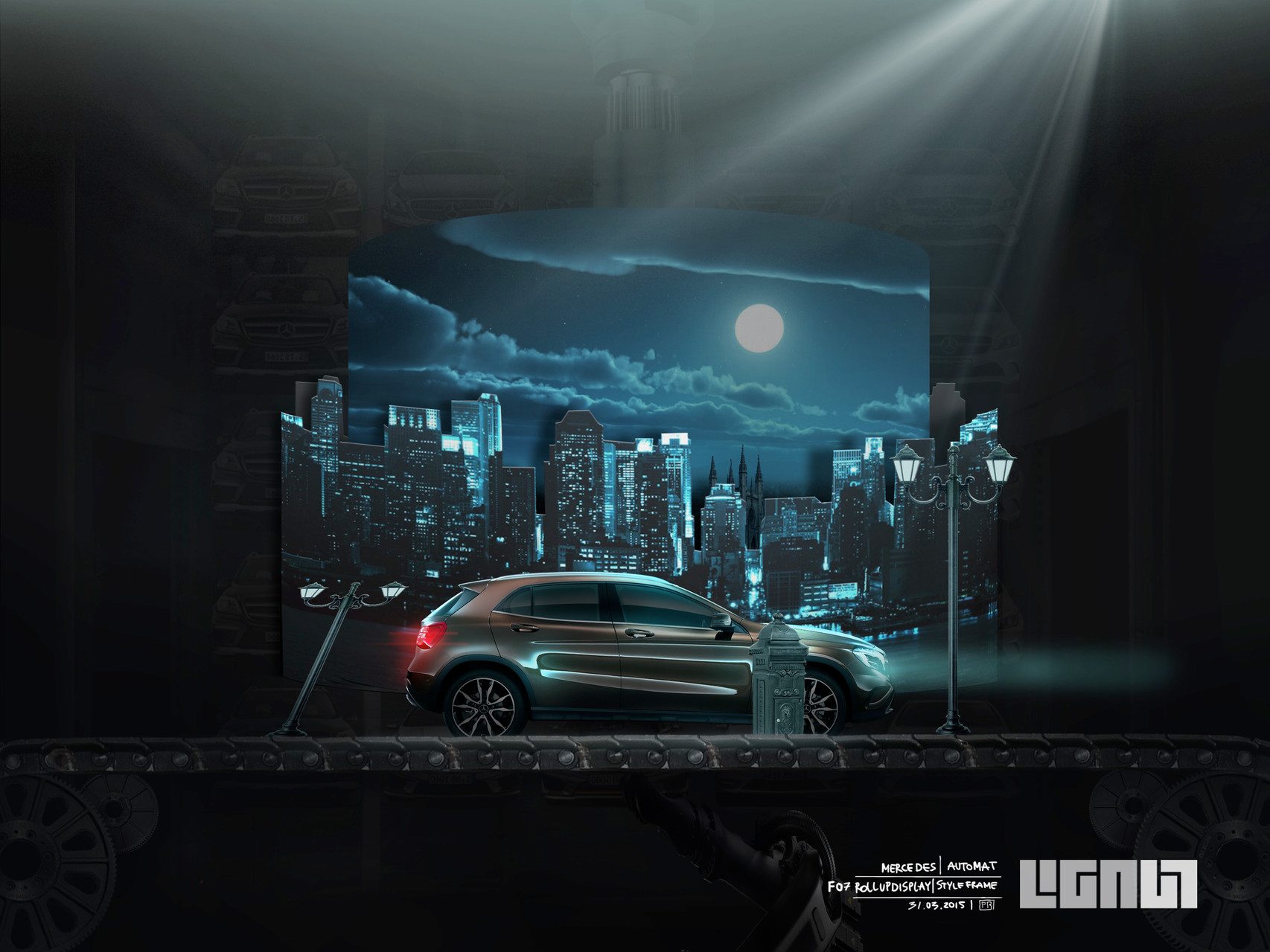 Mercedes Benz Roadshow_Styleframe RollupDisplay_city - Peter Bartels