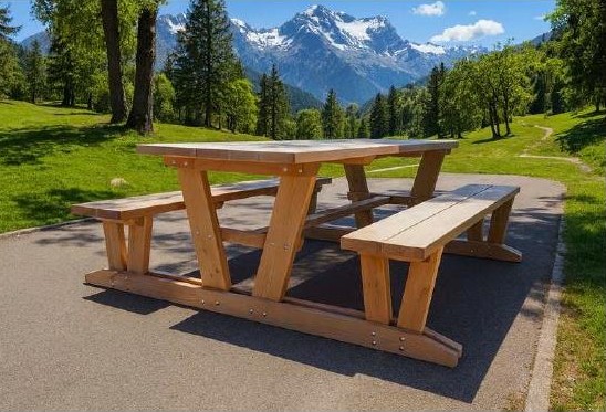 Table "Relax" avec bancs attachés 480€ l'ensemble