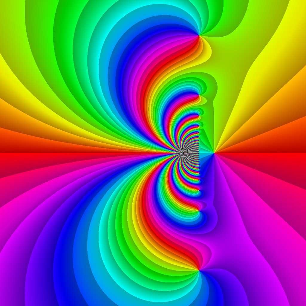 Phase Plot f(z)=nsum of (z div z+1)^n, nmax=40, Typ=1