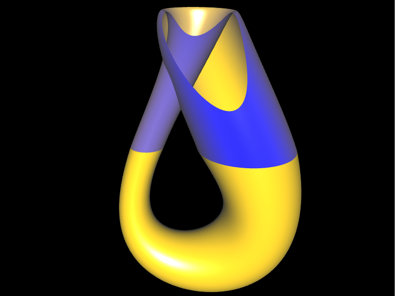 Klein'sche Flasche (Klein Bottle) - Schnitt