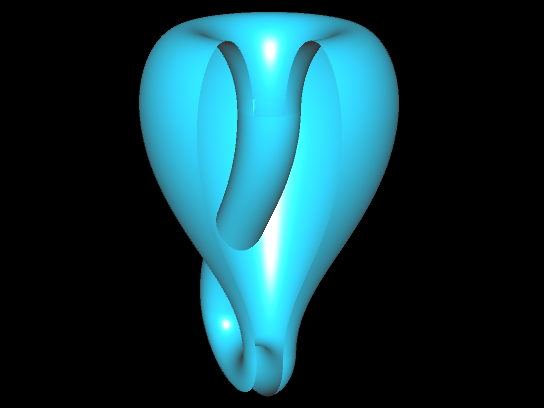 Klein'sche Flasche (Klein Bottle) Variante 2 - Schnitt