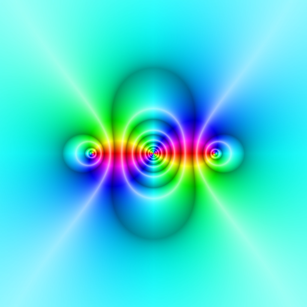 Phase Plot, f(z)=1/z^2 -1, Typ=4, B=[-2.5, 2.5]x[-2.5, 2.5]