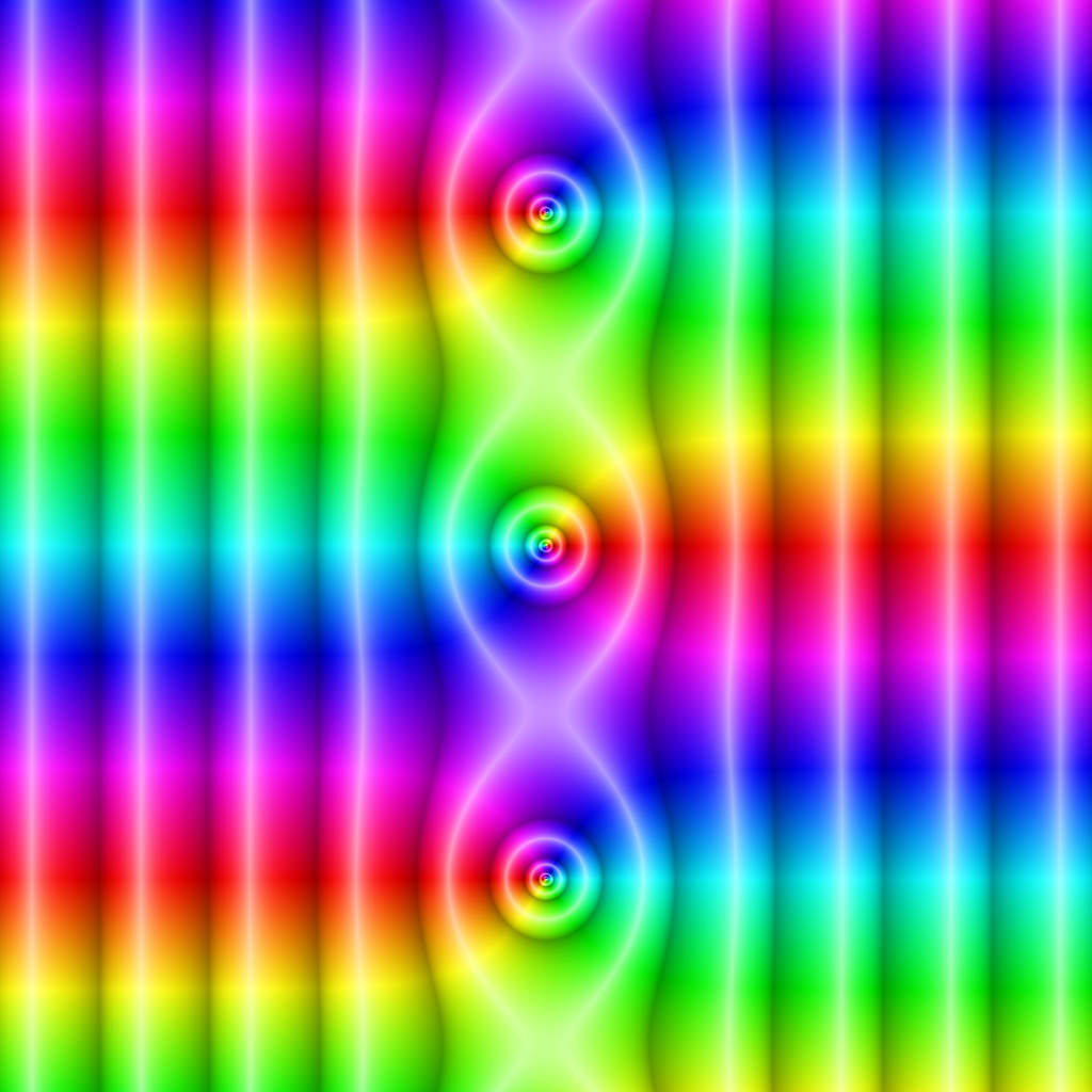 Phase Plot, f(z)=sinh(z), Typ=4, B=[-5, 5]x[-5, 5]