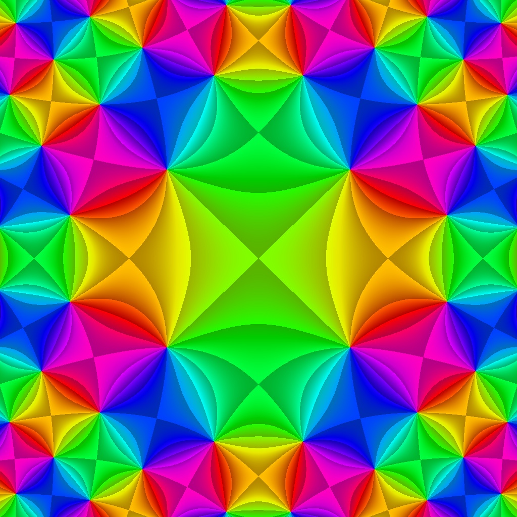 Pase Plot, f(z)=sin(Re(z²))+i•cos(Im(z²)), Typ=1, B=[-2.5, 2.5]x[-2.5, 2.5]