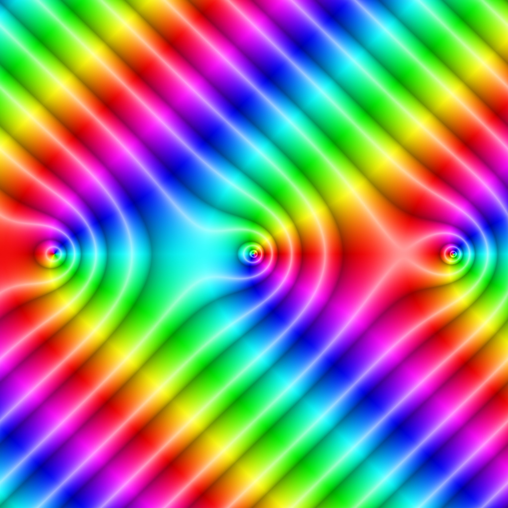Phase Plot, f(z)=exp(z) sin(z), Typ=4, B=[-4, 4]x[-4, 4]