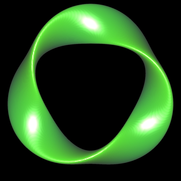 Möbius-Band 3-fach gedreht, a=0.1, b=0.3, B