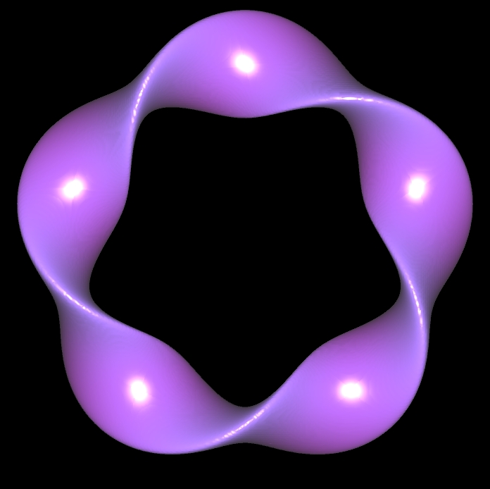 Möbius-Band 5-fach verdreht, a=0.1, b=0.3, B