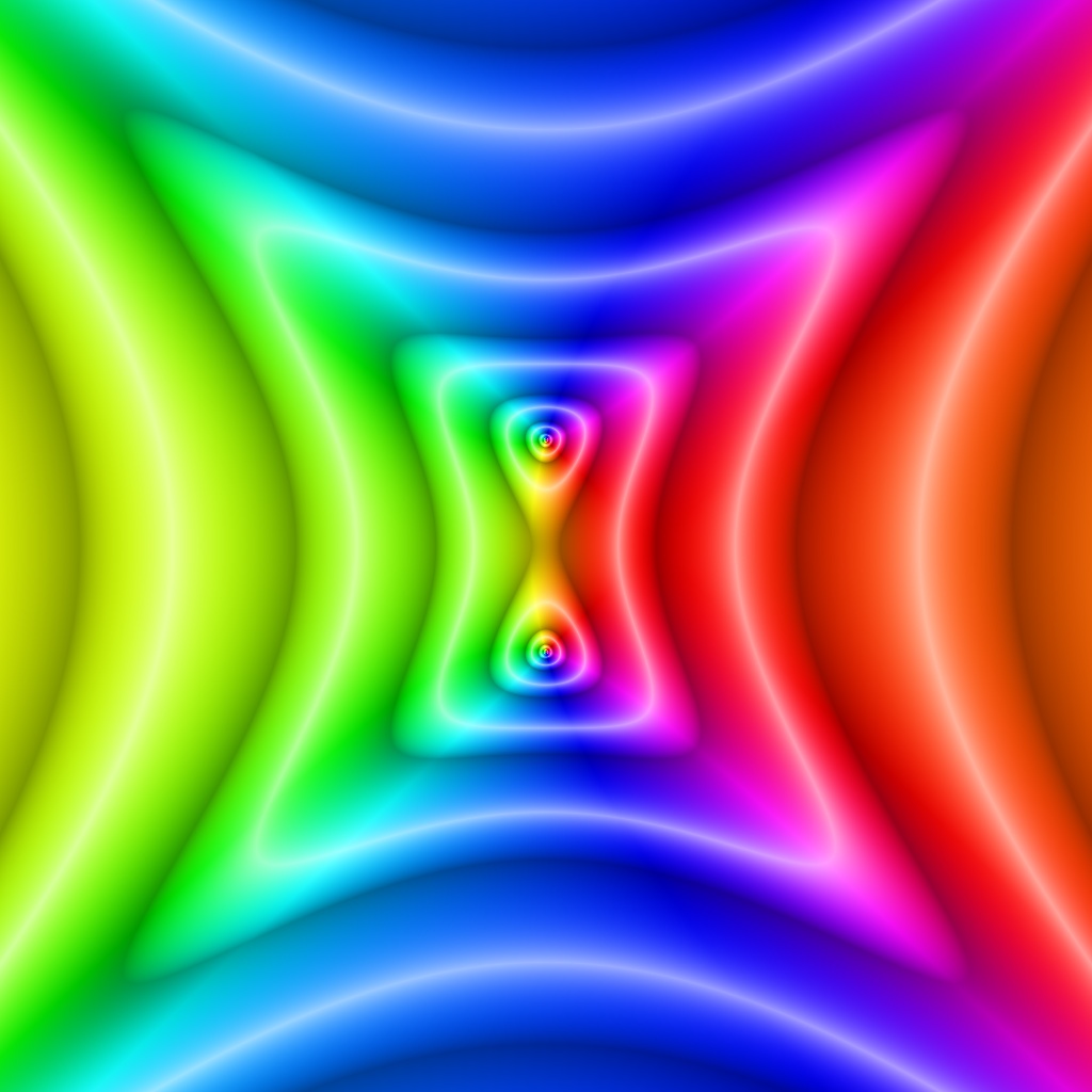 Phase Plot, f(z)=Re(z+1)²)+i•Re((z-1)²), Typ=4, B=[-5, 5]x[-5, 5]