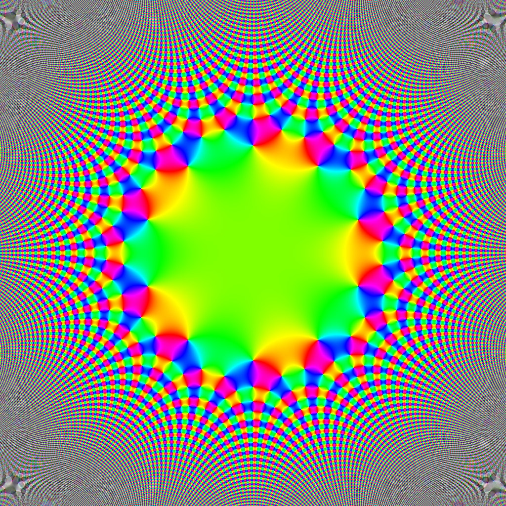Pase Plot, f(z)=sin(Re(z^5))+i•cos(Im(z^5)), Typ=0, B=[-2.5, 2.5]x[-2.5, 2.5]