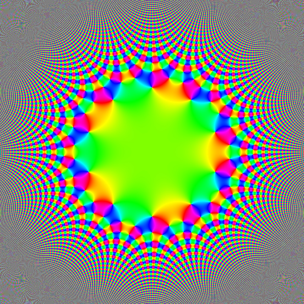 Pase Plot, f(z)=sin(Re(z^5))+i•cos(Im(z^5)), Typ=0, B=[-2.5, 2.5]x[-2.5, 2.5]