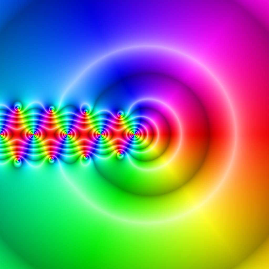 Phase Plot, Polygamma-Funktion, m=1, K=50, Typ=4, B=[-4, 4]x[-4, 4]