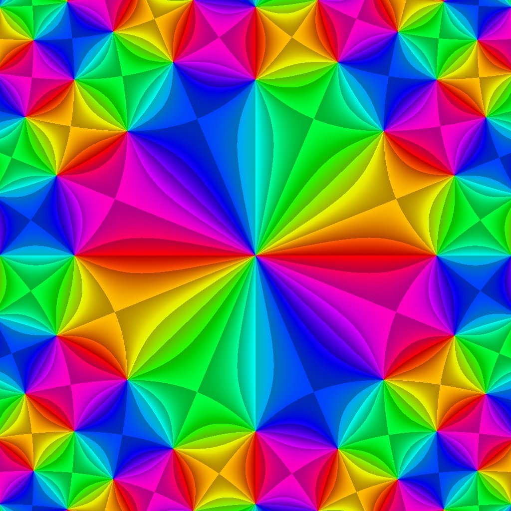 Pase Plot, f(z)=sin(Re(z²))+i•sin(Im(z²)), Typ=1, B=[-2.5, 2.5]x[-2.5, 2.5]