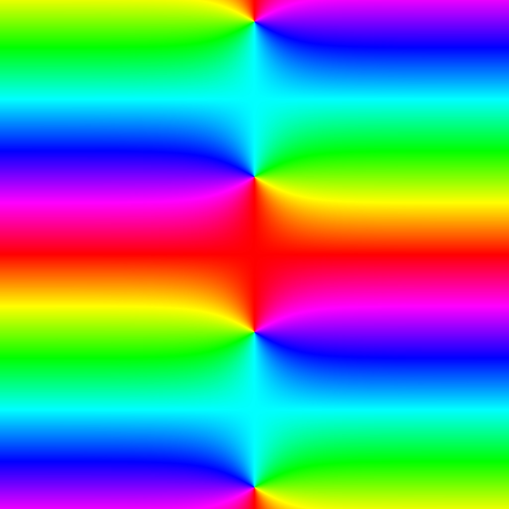 Phase Plot, f(z)=cosh(z), Typ=0, B=[-5, 5]x[-5, 5]